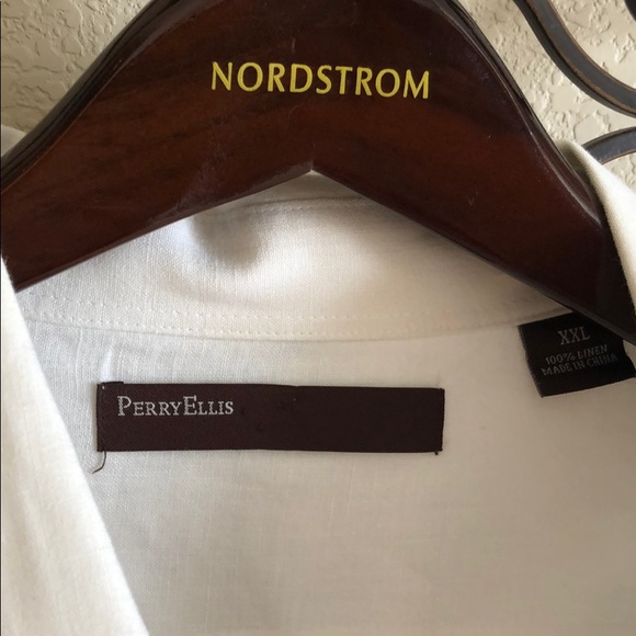 Perry Ellis 100% linen shirt - Picture 3 of 5